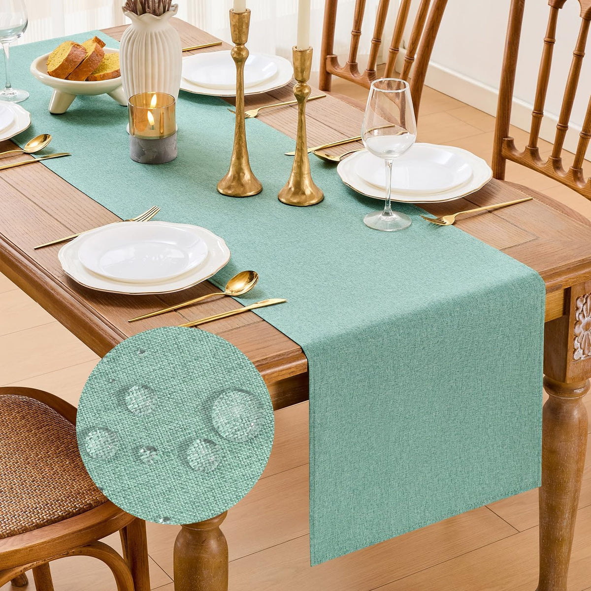 YATOJUZI Cream Table Runner Seasonal Kitchen Dining Coffee Table Decorations Beige Neutral Waterproof Farmhouse Table Runners Rustic Wedding Birthday Party Home Decor 16x71Inch