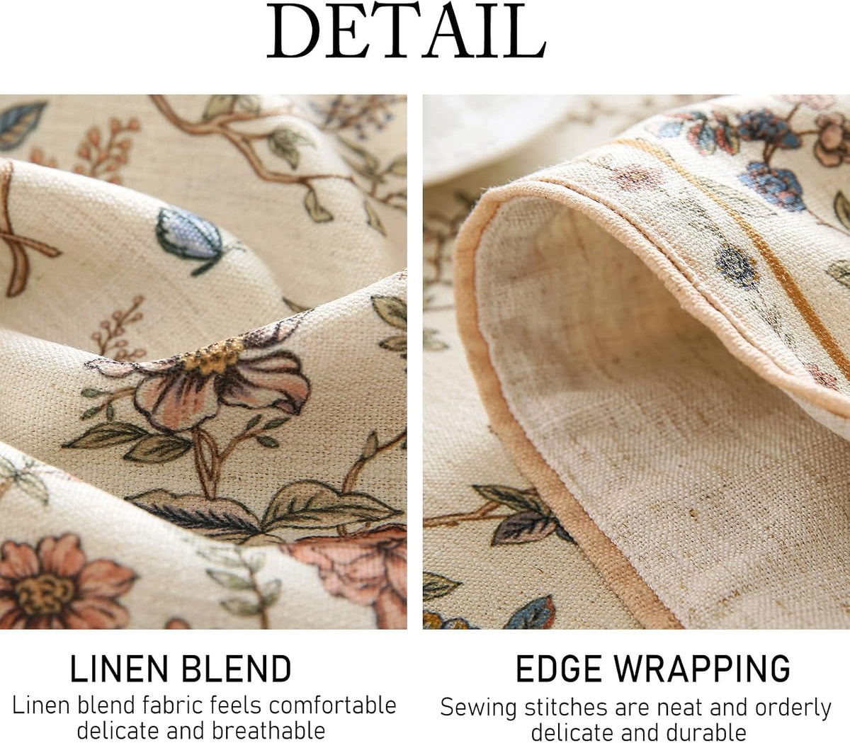 ISAENNE Designer French Linen Table Runner,71"x12"-Cornucopia