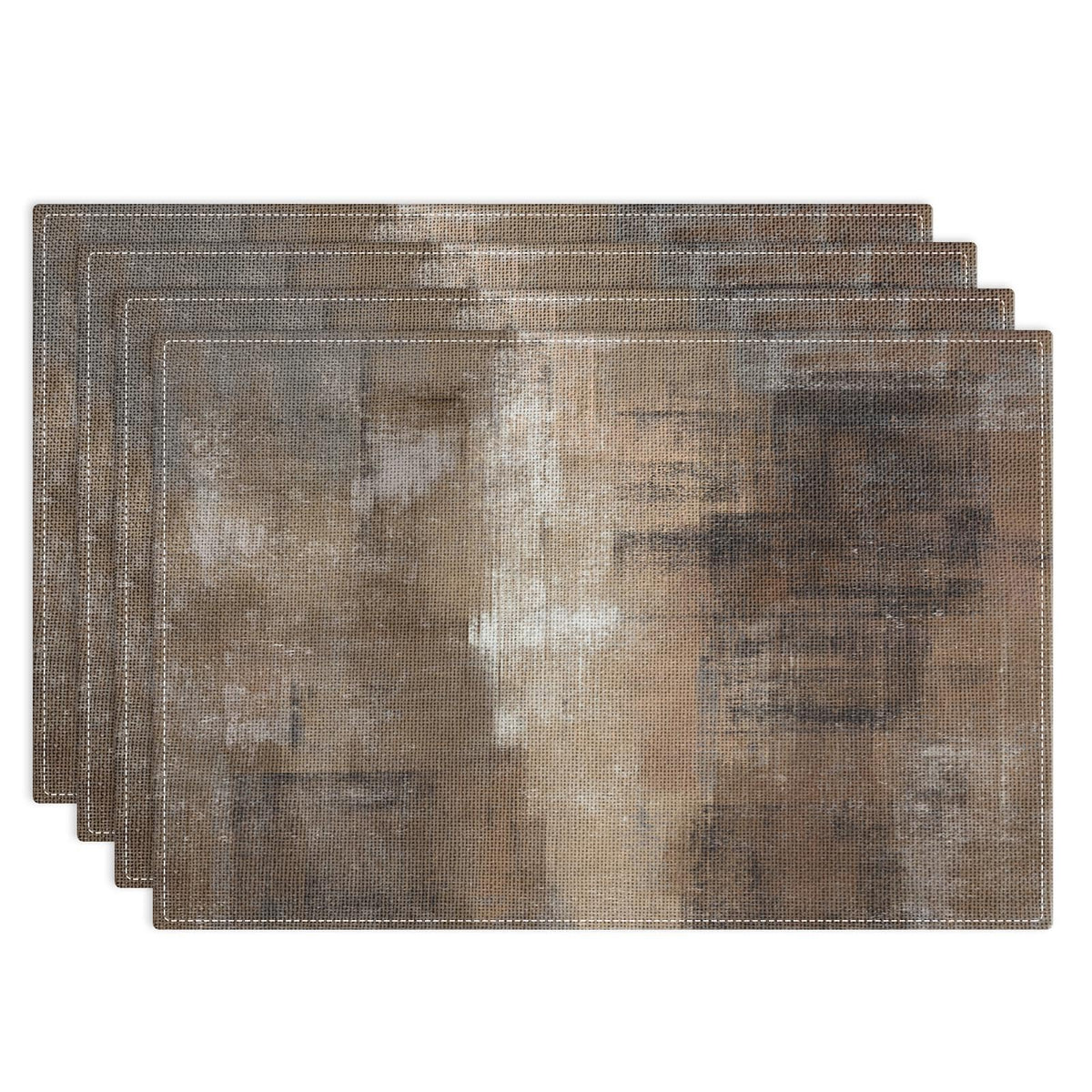 Emvency Farmhouse Placemats Set of 4, 12x18 Inch, Modern Abstract