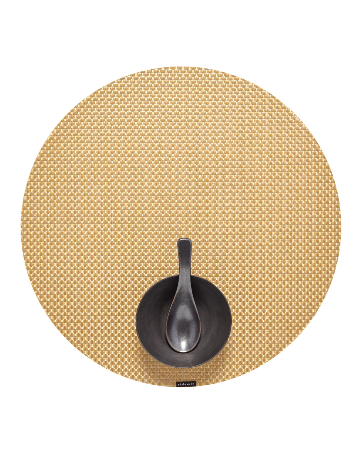 Chilewich Basketweave Placemats, Woven Round Placemats Set of 4