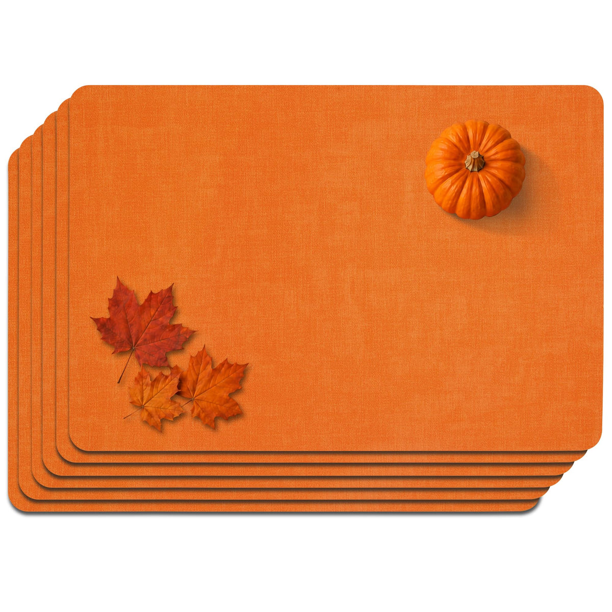 Maxpearl Faux Leather Placemats Set of 6, Easy to Clean, Beige