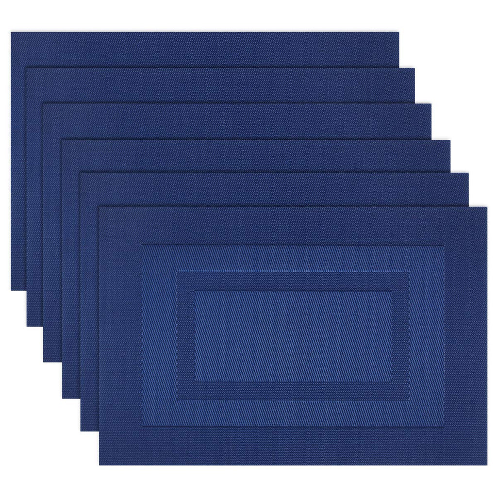 PIGCHCY Placemats,Durable Placemats for Dining Table,Washable Woven Vinyl Kitchen Placemats Set of 4 (Brown)