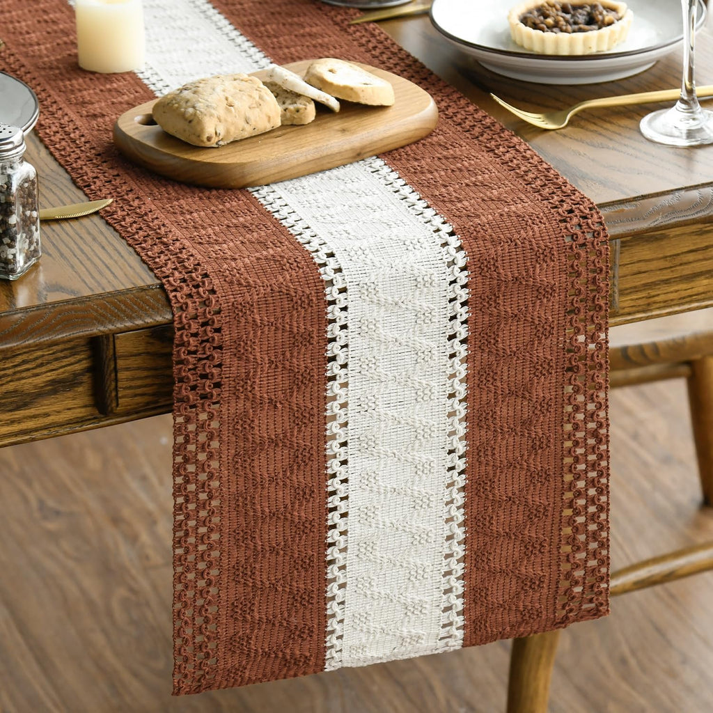 Artoid Mode Dark Grey Farmhouse Rustic Table Runner 12x72 Inch