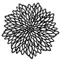Snowkingdom 6 Pack Gold Placemats Metallic Pressed Vinyl Round Leaf Plastic Dinning Table Place Mats Fancy Decorative for Wedding Christmas Thanksgiving Holiday Spring Outdoor