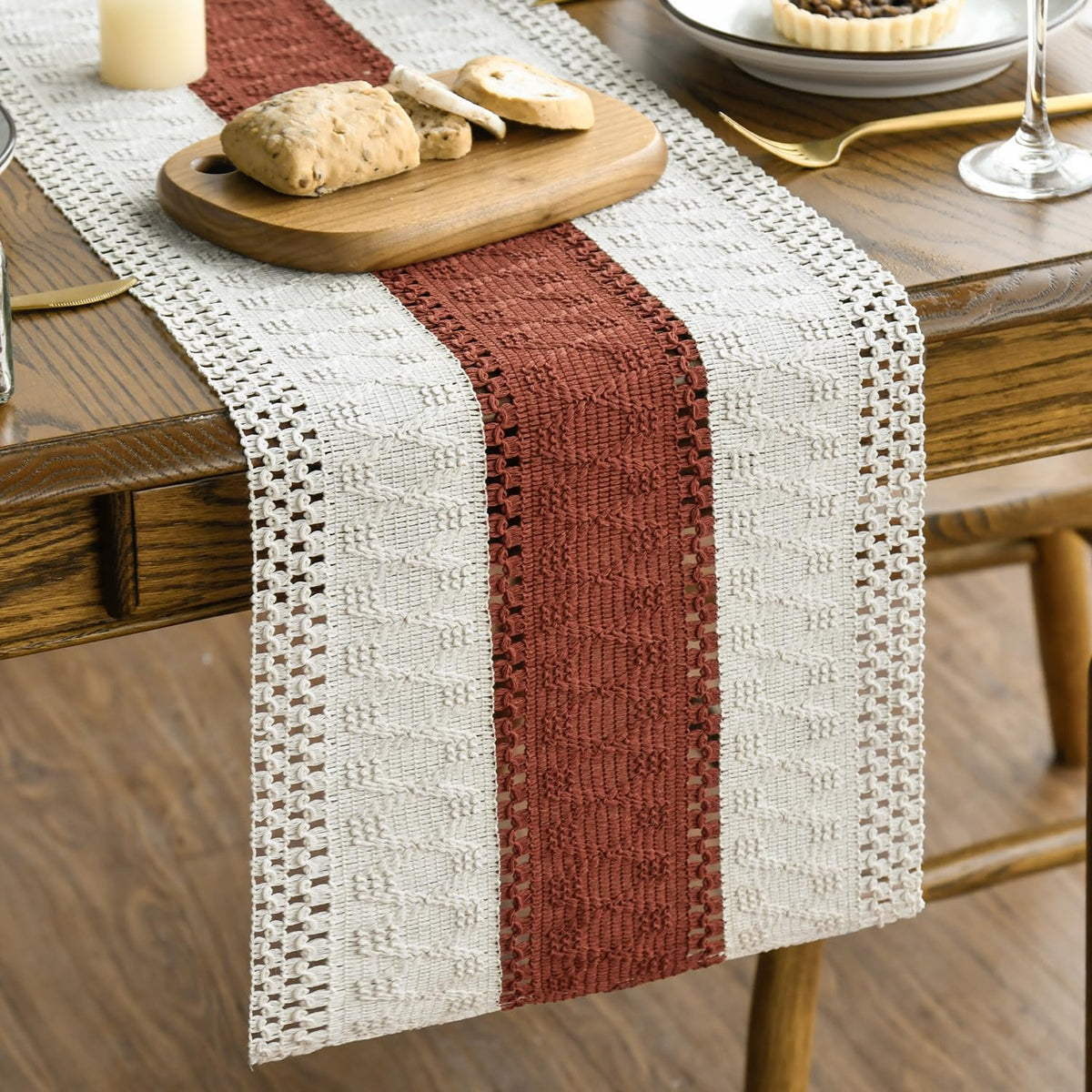 Artoid Mode Dark Grey Farmhouse Rustic Table Runner 12x72 Inch