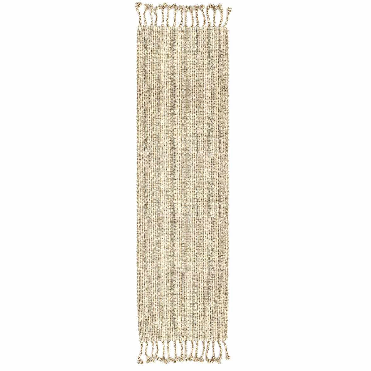Sweet Home Collection 100% Cotton Placemats for Dining Room Rectangle Two Tone Woven Fabric 13" x 19" Soft Durable Table Mat Set, Set of 4, Eggshell