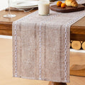 Rustic Linen Table Runner, Sage Green Table Runners 72 inches Long