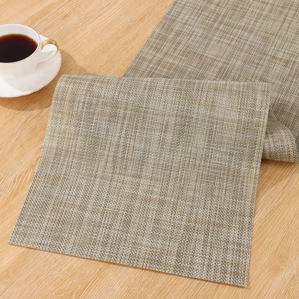 SHACOS Teal Blue Woven Placemats Set of 6 Place Mats for Dining Table