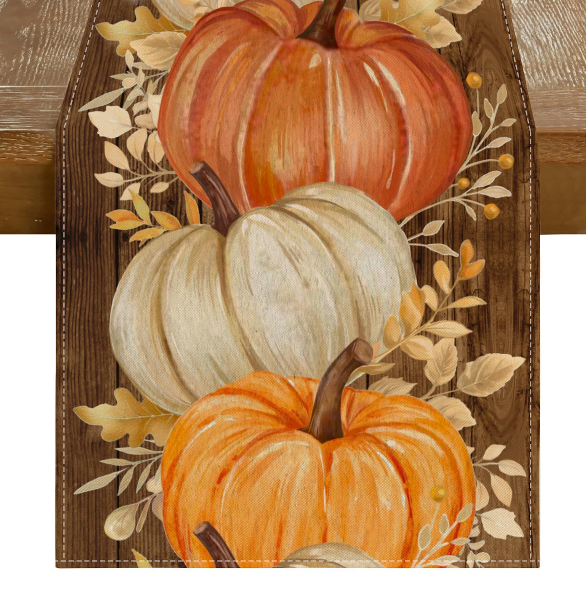 RABUSOFA Fall Table Runner 13x72 Inch Orange Pumpkins Fall Decor for Home
