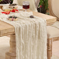 6 Pack Beige Cheese Cloth Table Runner Boho Rustic Gauze 120 Inch