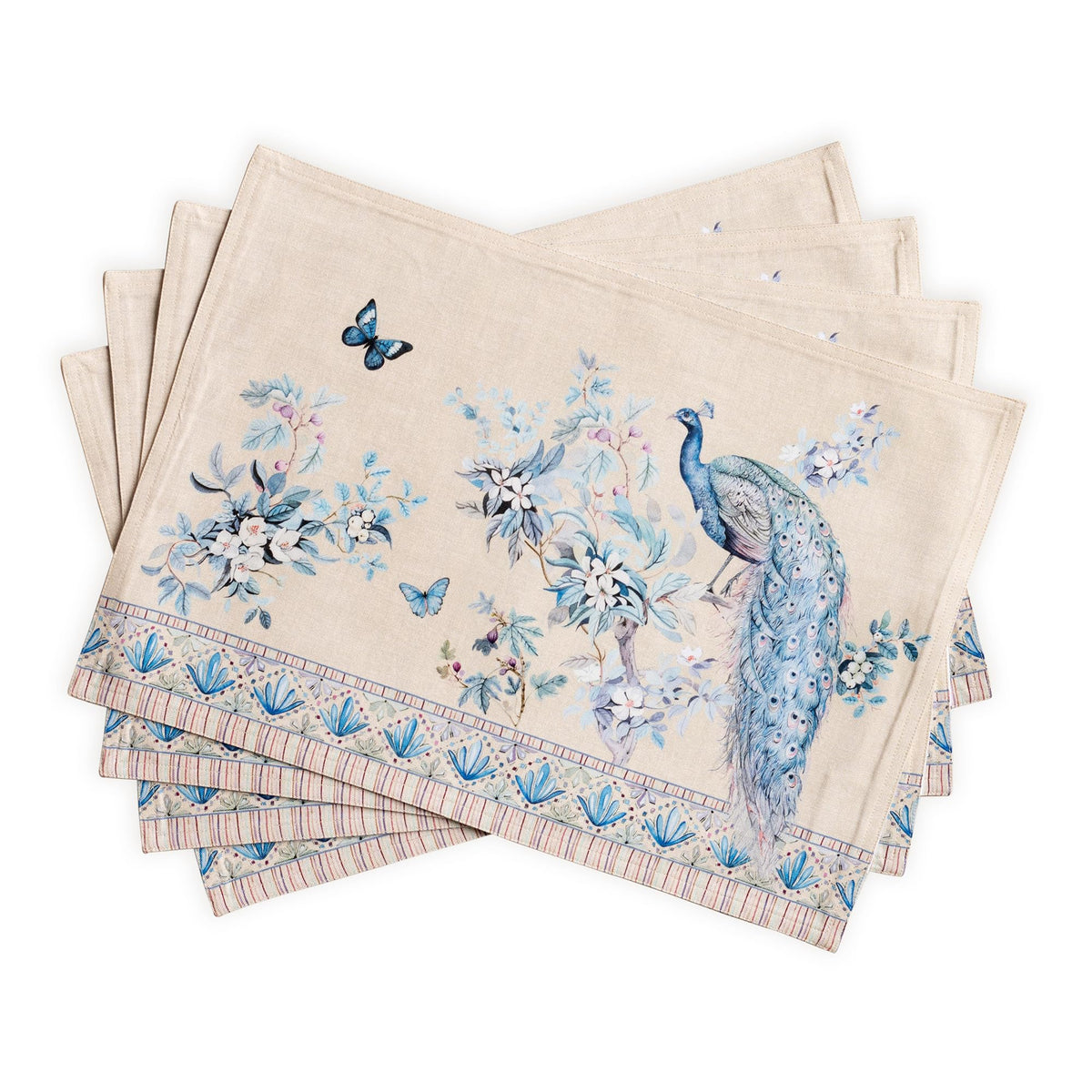 Maison d' Hermine Placemats Set of 4 Reusable 100% Cotton (13"x19")