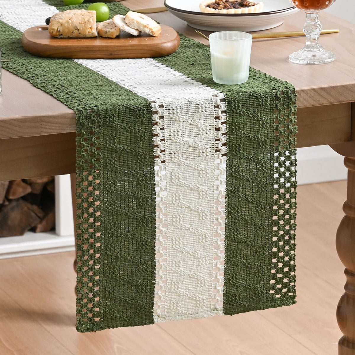 Artoid Mode Dark Grey Farmhouse Rustic Table Runner 12x72 Inch