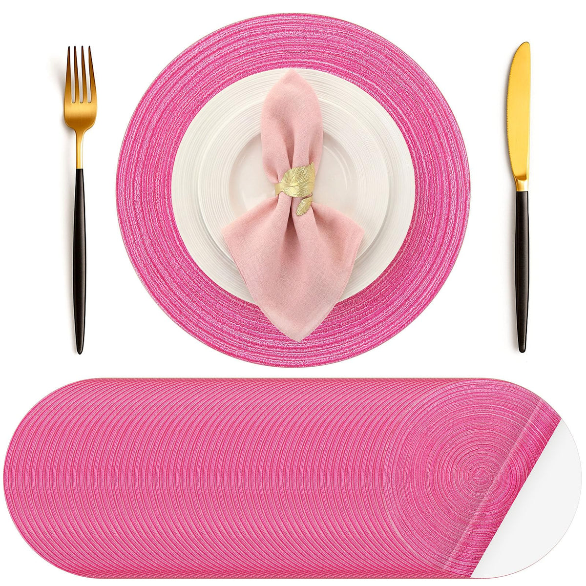 Geosar Disposable Paper Placemat Cotton Woven Look 13''