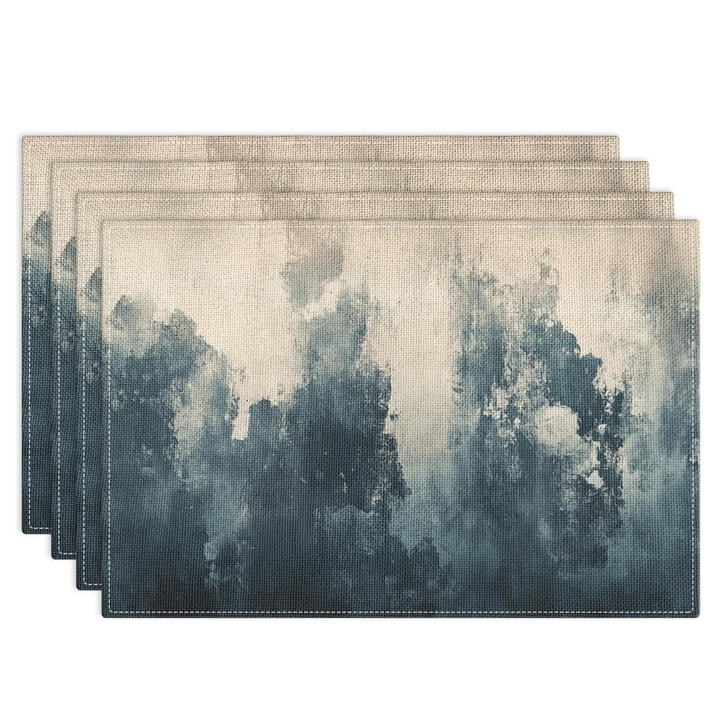 Emvency Farmhouse Placemats Set of 4, 12x18 Inch, Modern Abstract