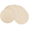MIAOMIAO Round Placemats Set of 6 Braided Dining Table Kitchen Decor Mets