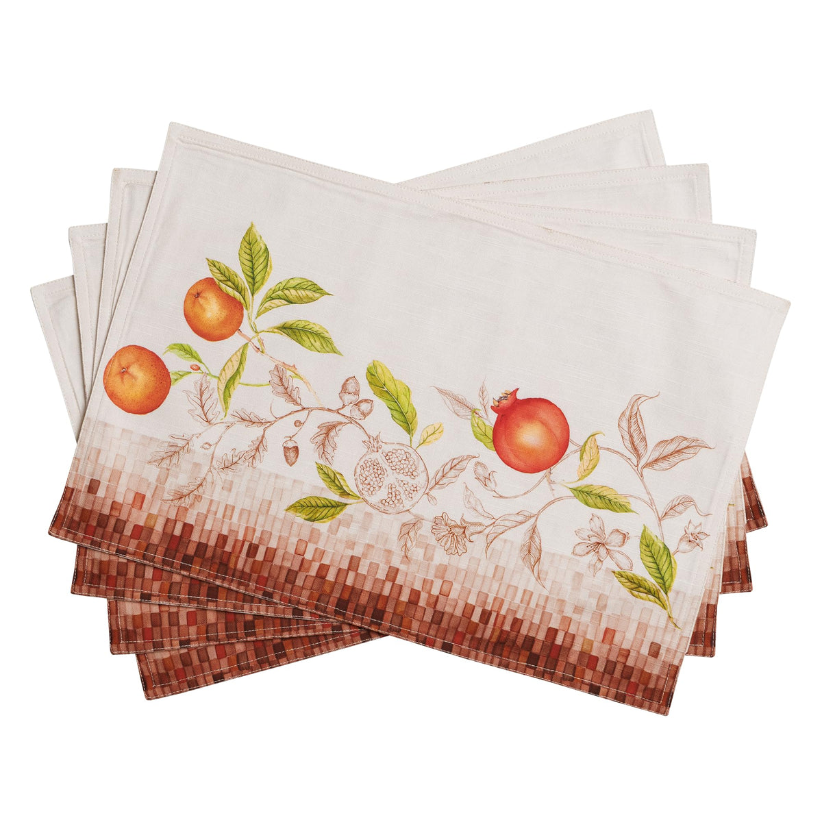 Maison d' Hermine Placemats Set of 4 Reusable 100% Cotton (13"x19")