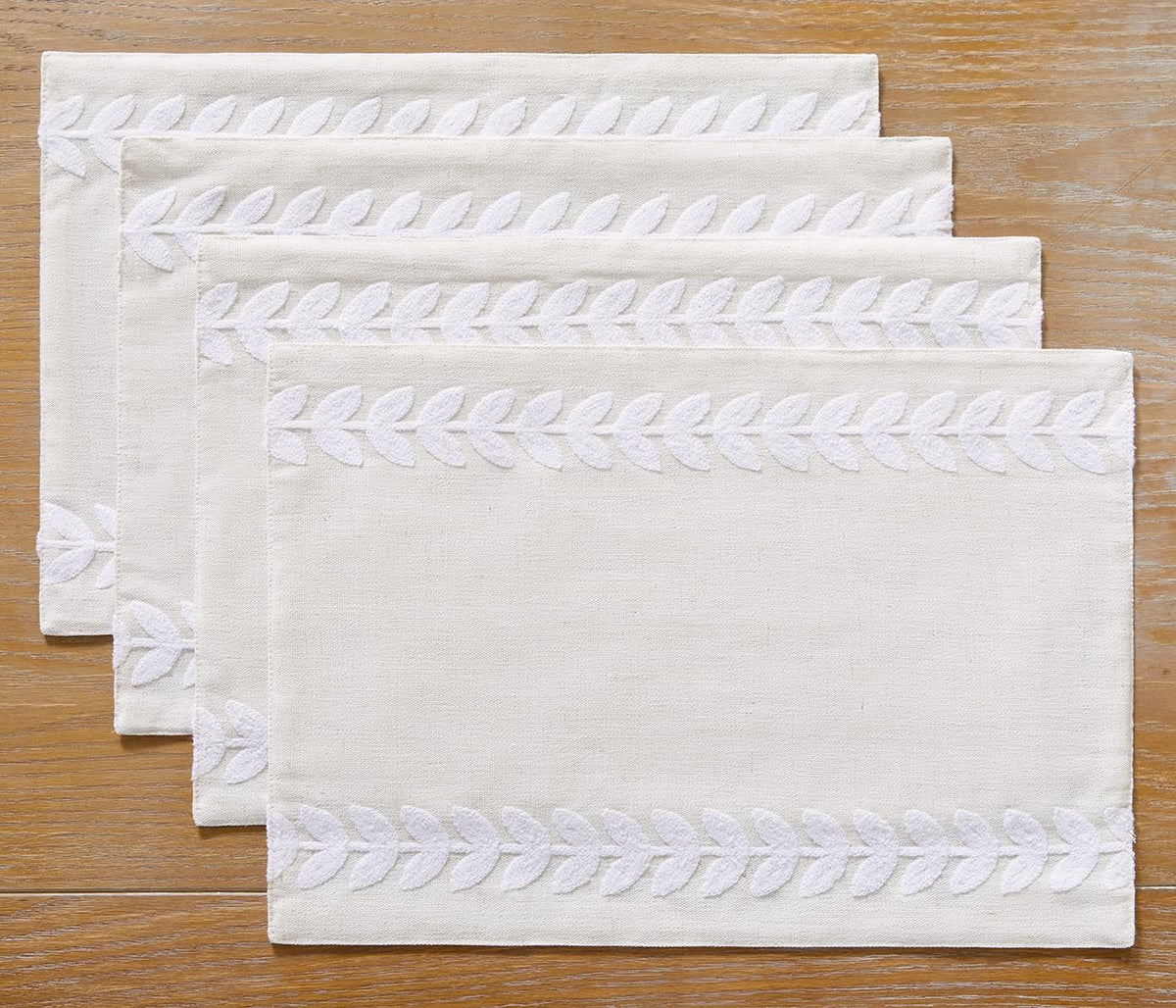 Wracra Embroidered Table Runner, White Table Runners 72 Inches Long