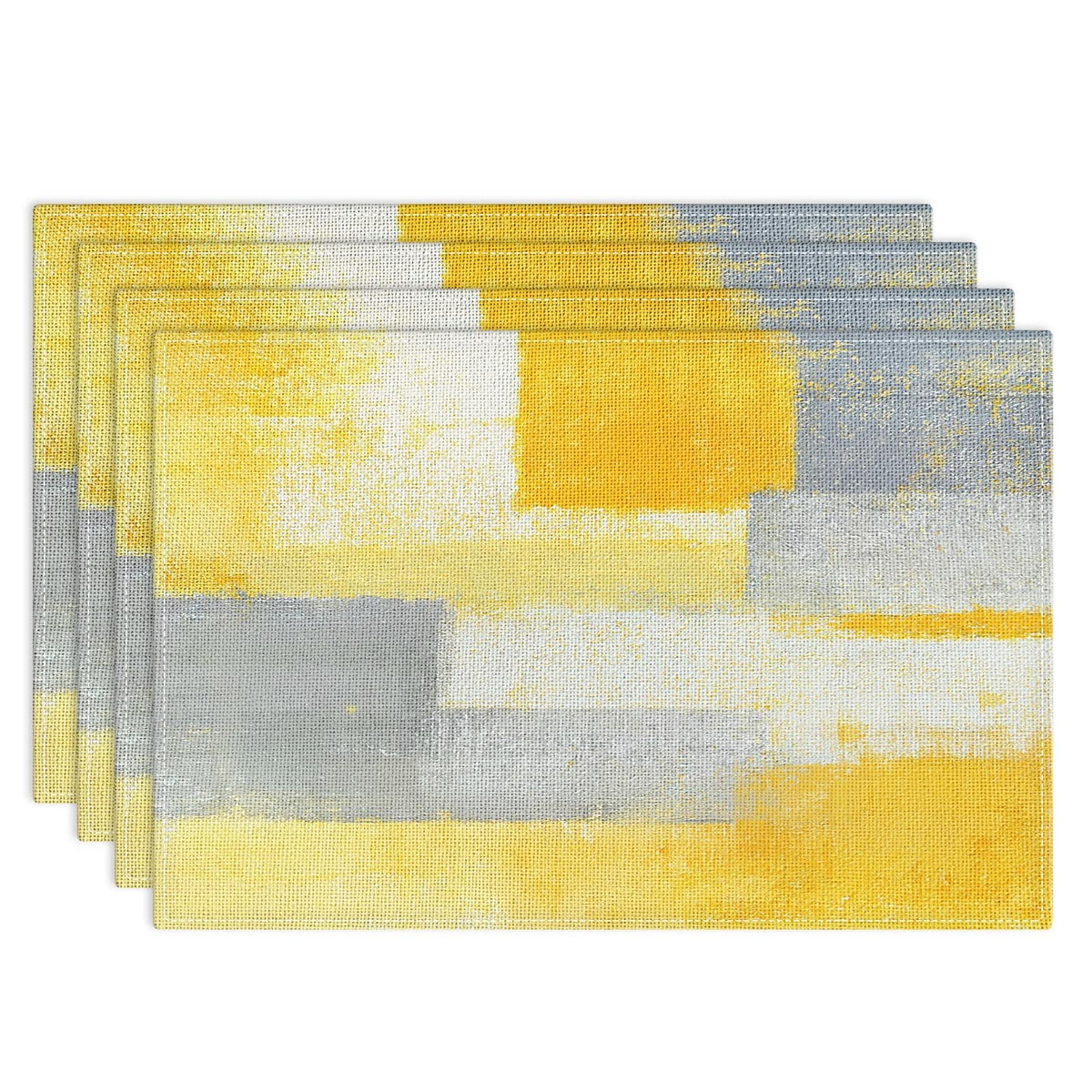 Emvency Farmhouse Placemats Set of 4, 12x18 Inch, Modern Abstract