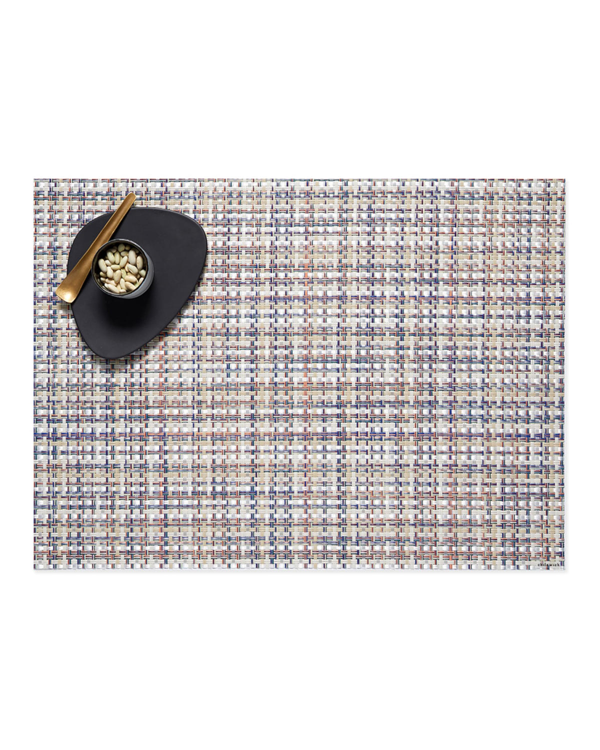 Chilewich Basketweave Placemats, Woven Round Placemats Set of 4