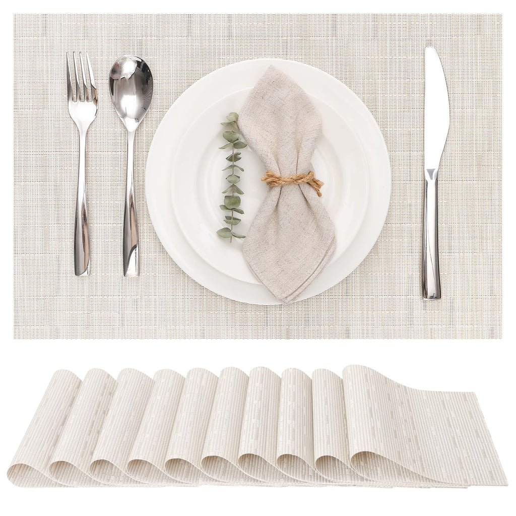 Myir JUN Orange Placemats Set of 8 for Dining Table Thanksgiving Placemats