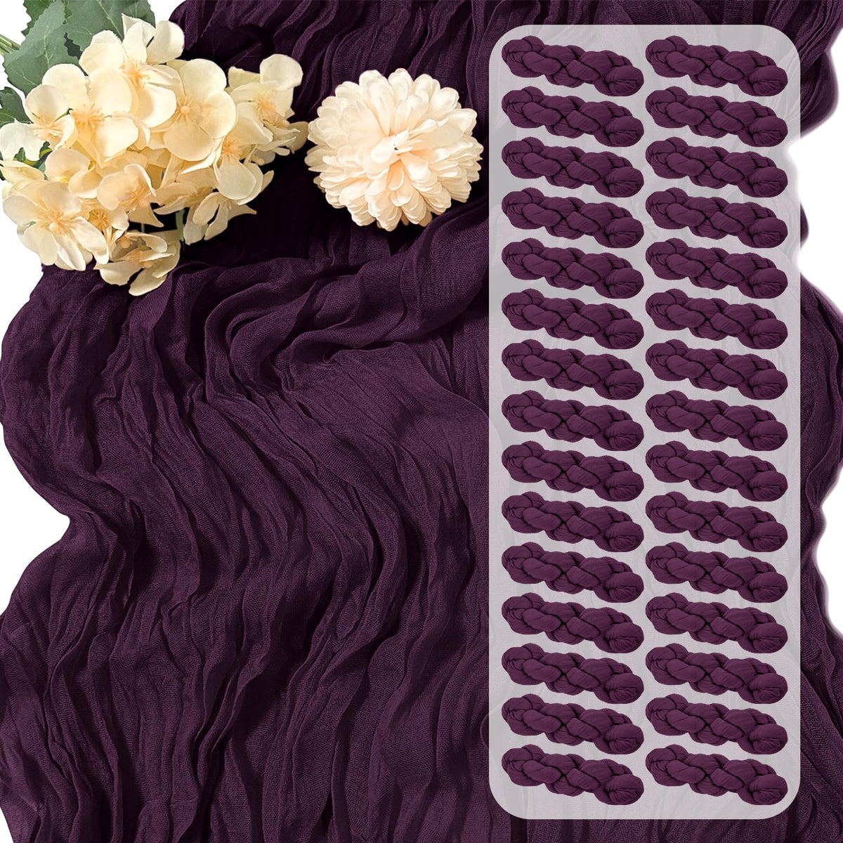 30 Pack Sage Green Cheesecloth Table Runner 17 x 108 inch Cheese Cloth Table Runners 9ft Green Table Runner Rustic Romantic Sheer Gauze Runner for Wedding Party Baby Shower Table Decoration