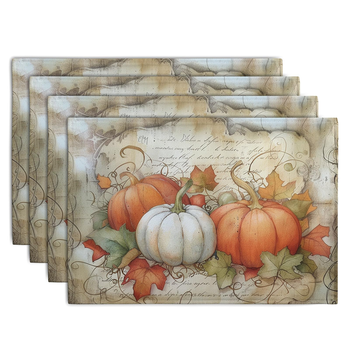 Rustic Daisy Placemats Set of 4 Vintage Flower Vases Wood Grain Linen Table Mats 12x18 Inch Summer Floral Wooden Board Farmhouse Washable Place Mat for Party Kitchen Dining Outdoor Indoor Decor