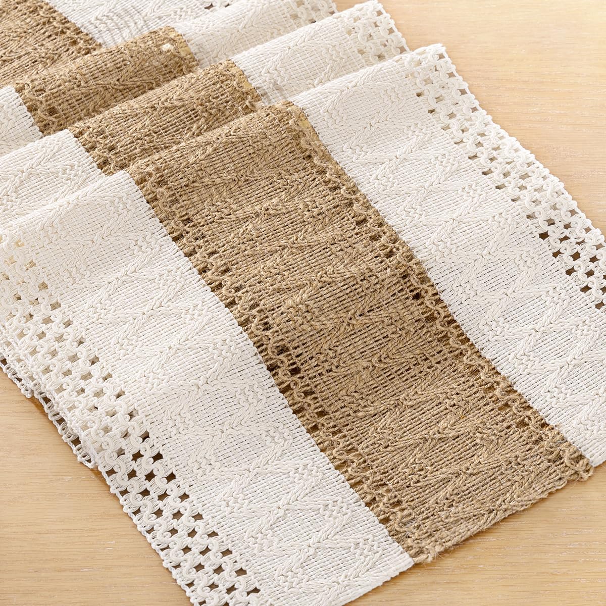 Boho Table Runner Fall Farmhouse Rustic Dining Dresser Scarf Home Decor