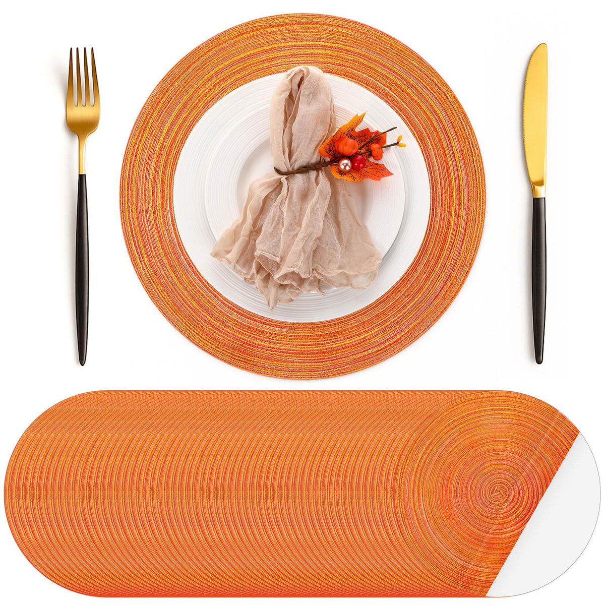 Geosar Disposable Paper Placemat Cotton Woven Look 13''
