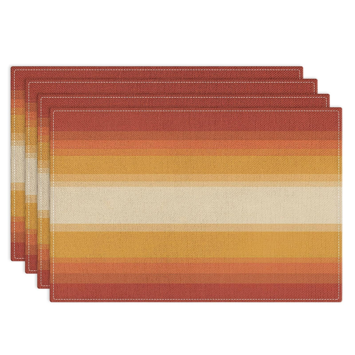 Emvency Farmhouse Placemats Set of 4, 12x18 Inch, Abstract Blue Grey
