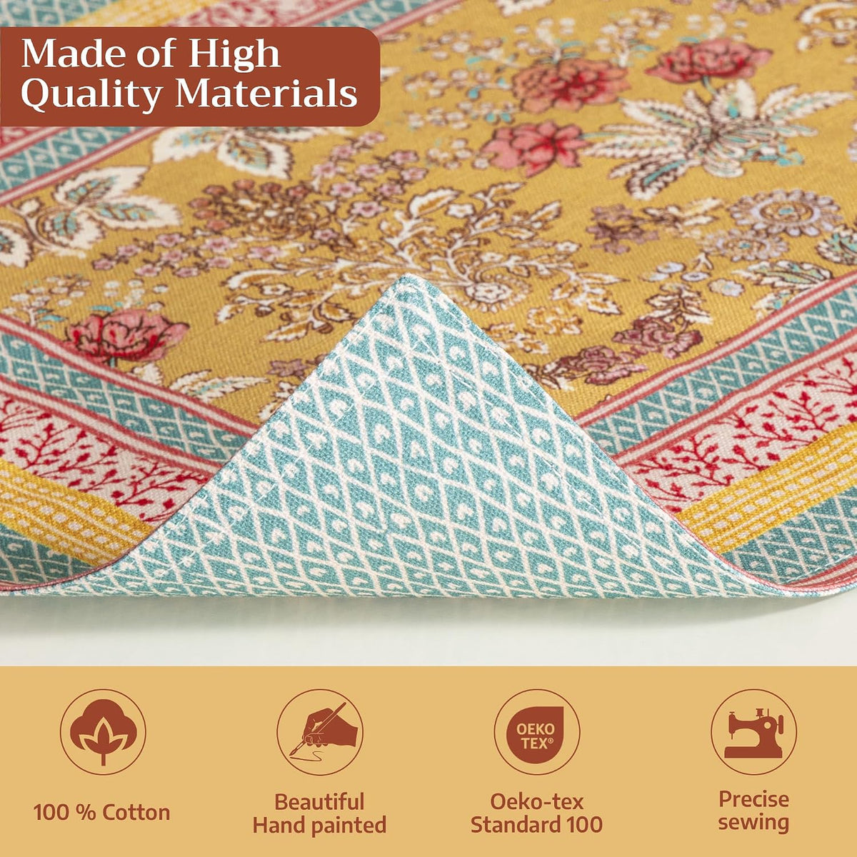Maison d' Hermine Placemats Set of 4 Reusable 100% Cotton (13"x19")