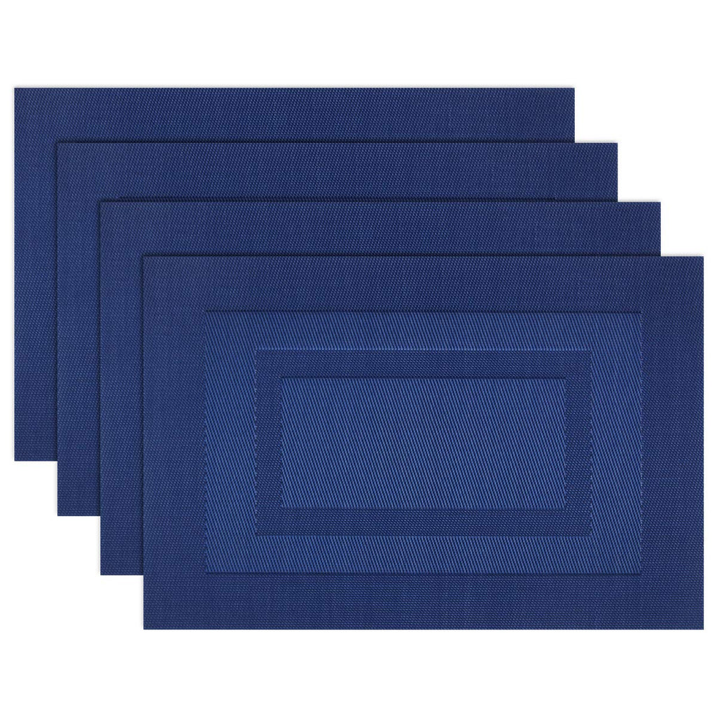 PIGCHCY Placemats,Durable Placemats for Dining Table,Washable Woven Vinyl Kitchen Placemats Set of 4 (Brown)