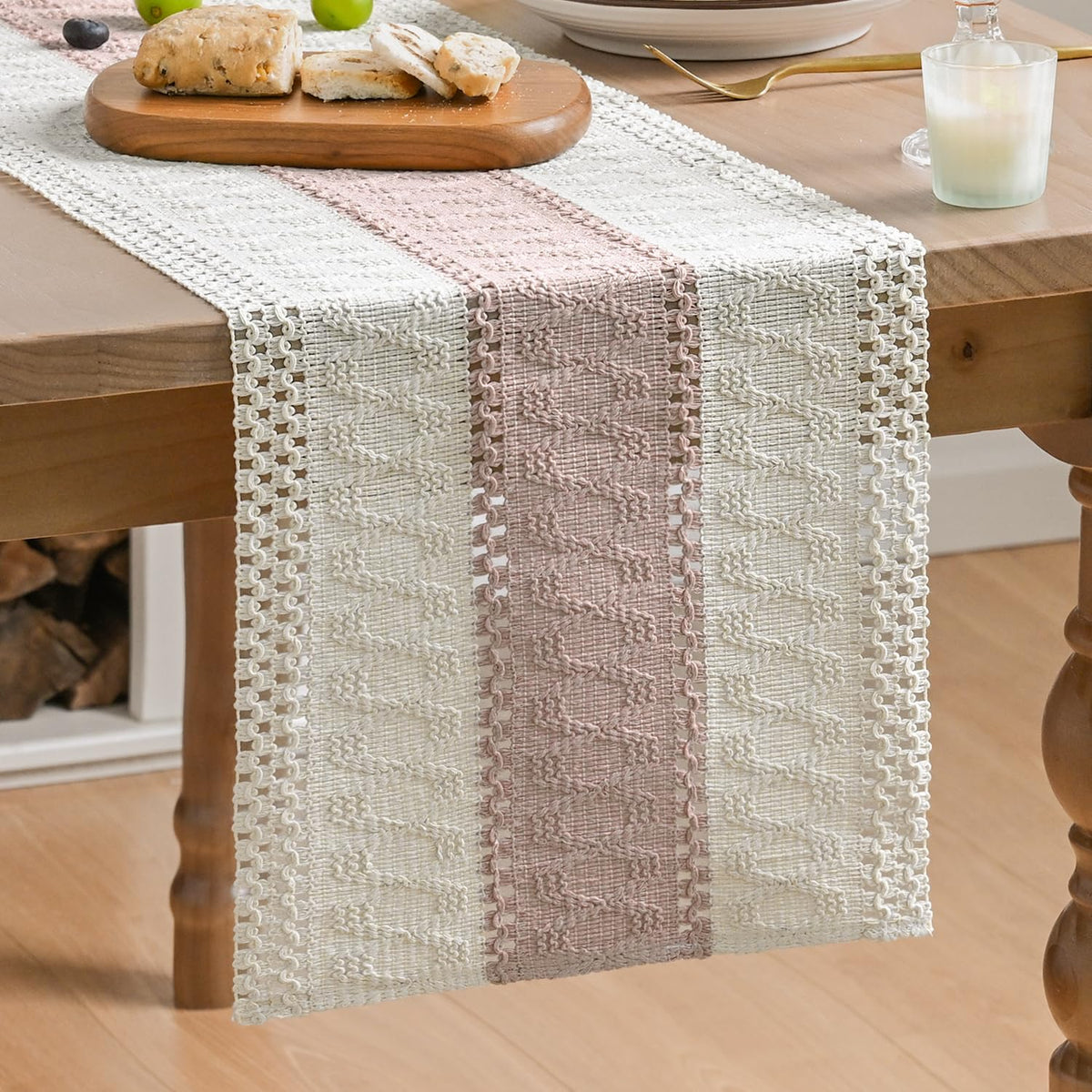 Artoid Mode Dark Grey Farmhouse Rustic Table Runner 12x72 Inch