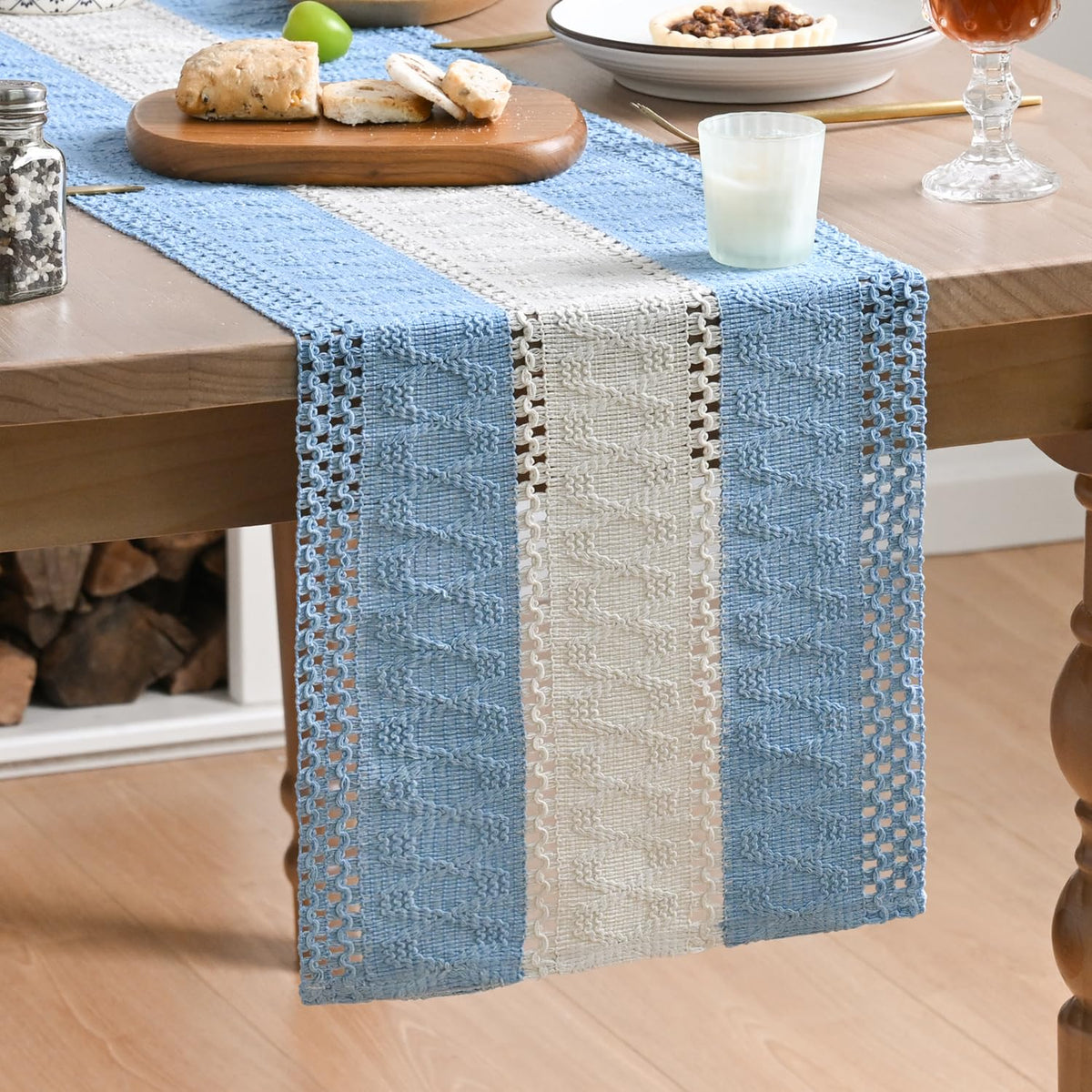 Artoid Mode Dark Grey Farmhouse Rustic Table Runner 12x72 Inch