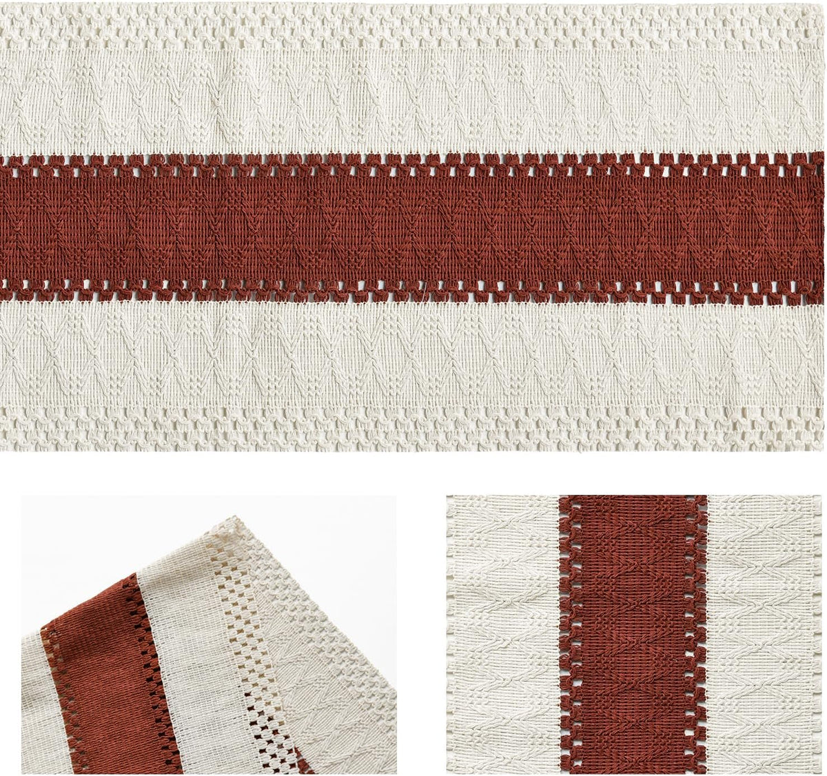 Artoid Mode Caramel Farmhouse Rustic Table Runner 12x72 Inch