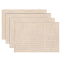 SHACOS Teal Blue Woven Placemats Set of 6 Place Mats for Dining Table