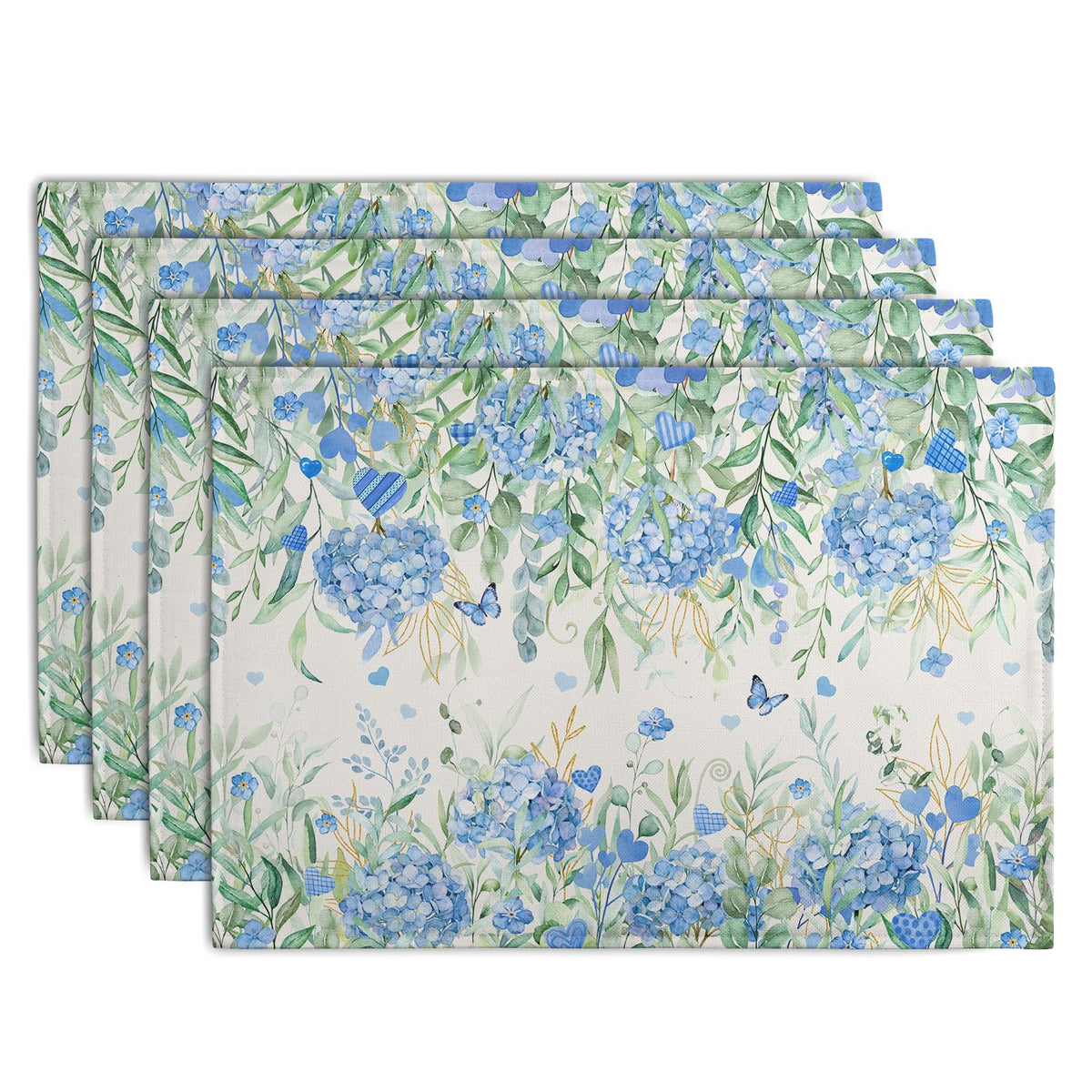 Rustic Daisy Placemats Set of 4 Vintage Flower Vases Wood Grain Linen Table Mats 12x18 Inch Summer Floral Wooden Board Farmhouse Washable Place Mat for Party Kitchen Dining Outdoor Indoor Decor