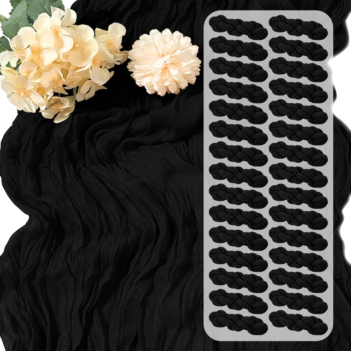 30 Pack Sage Green Cheesecloth Table Runner 17 x 108 inch Cheese Cloth Table Runners 9ft Green Table Runner Rustic Romantic Sheer Gauze Runner for Wedding Party Baby Shower Table Decoration