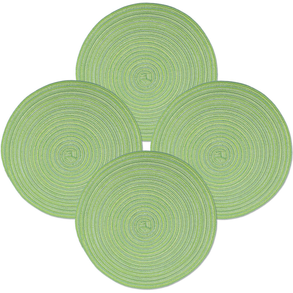 MIAOMIAO Round Placemats Set of 6 Braided Dining Table Kitchen Decor Mets