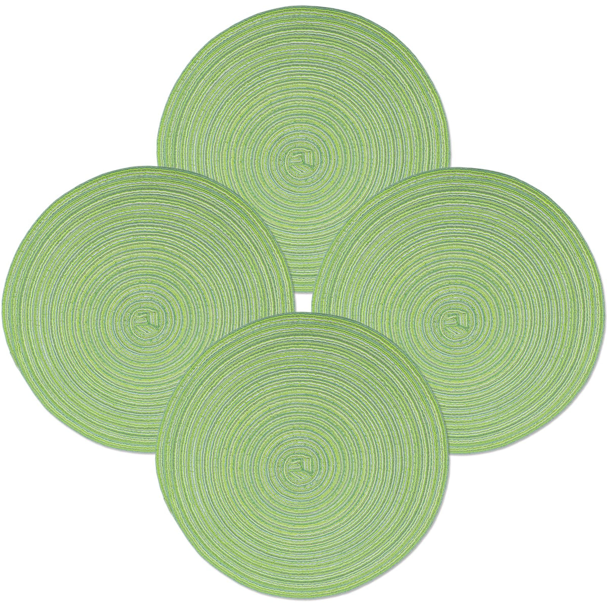 MIAOMIAO Round Placemats Set of 6 Braided Dining Table Kitchen Decor Mets