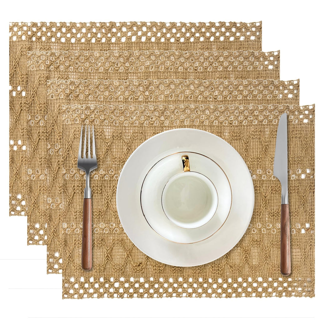 Niviy Burlap Boho Table Runner for Fall Thanksgiving Home Decor 72 Inches