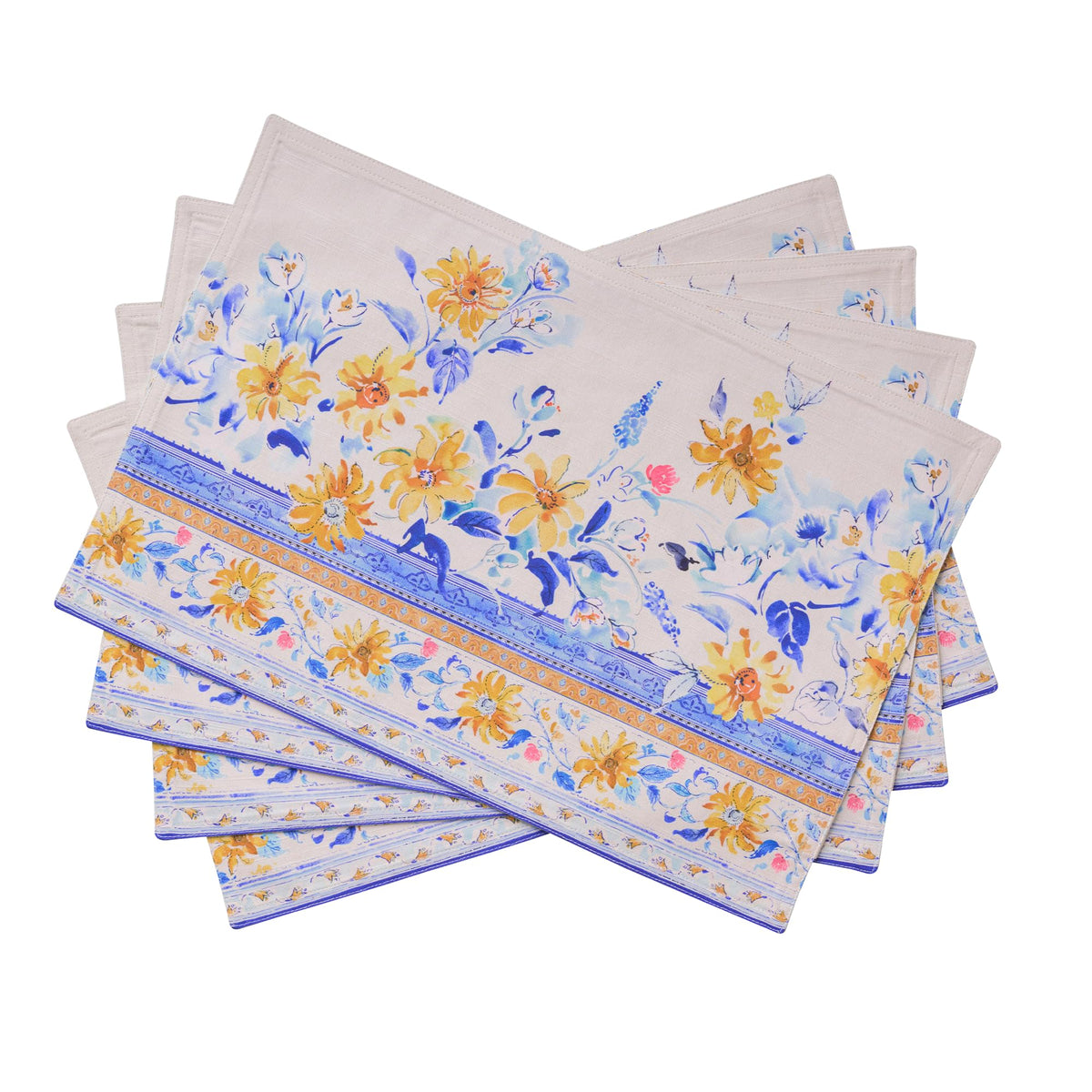 Maison d' Hermine Placemats Set of 4 Reusable 100% Cotton (13"x19")