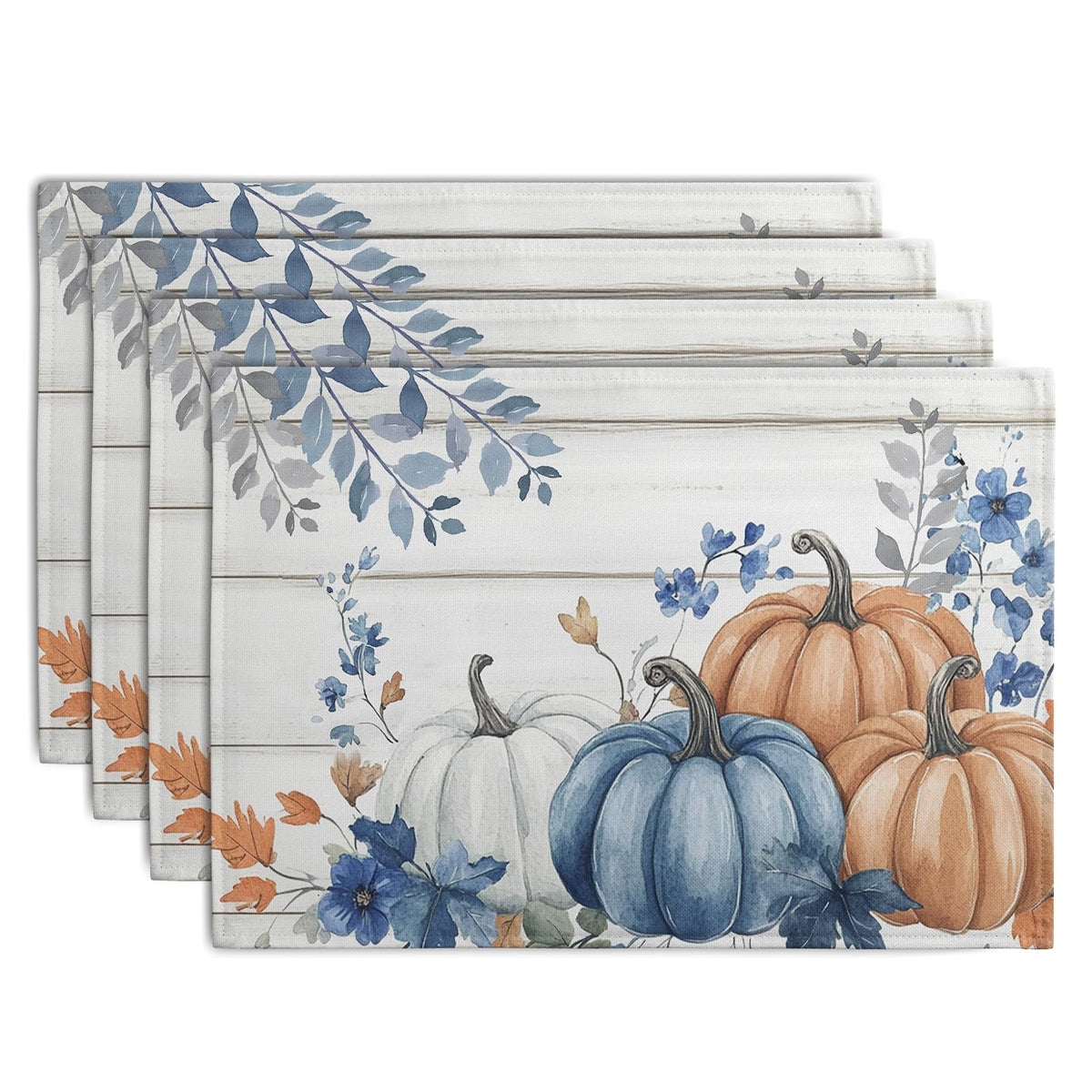 Rustic Daisy Placemats Set of 4 Vintage Flower Vases Wood Grain Linen Table Mats 12x18 Inch Summer Floral Wooden Board Farmhouse Washable Place Mat for Party Kitchen Dining Outdoor Indoor Decor