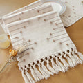 FEXIA Boho Table Runner for Fall Home Decor 12x90 Rustic with Tassels