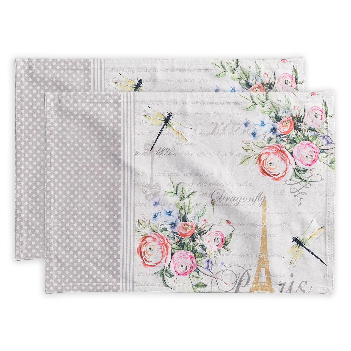 Maison d' Hermine Placemats Set of 4 Reusable 100% Cotton (13"x19")