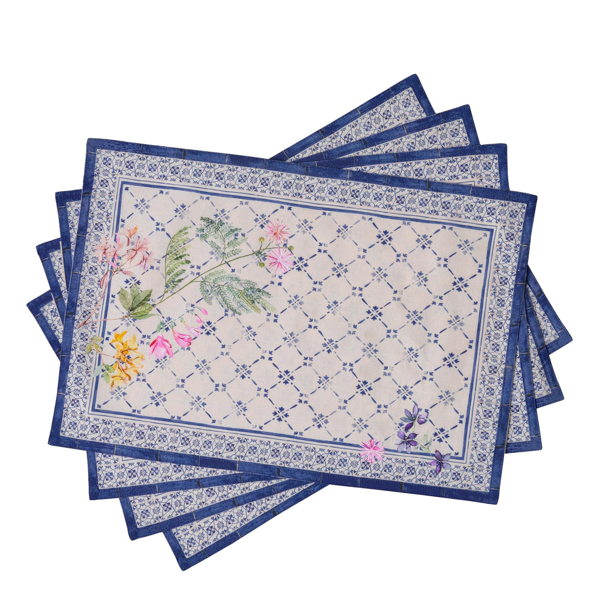 Maison d' Hermine Placemats Set of 4 Reusable 100% Cotton (13"x19")