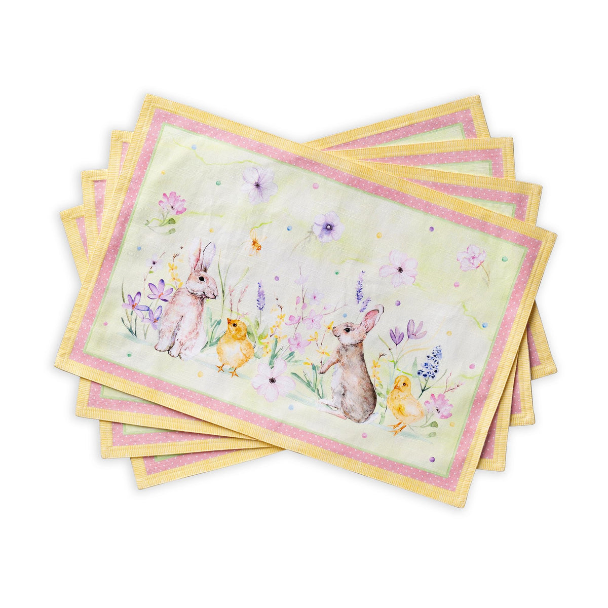 Maison d' Hermine Placemats Set of 4 Reusable 100% Cotton (13"x19")