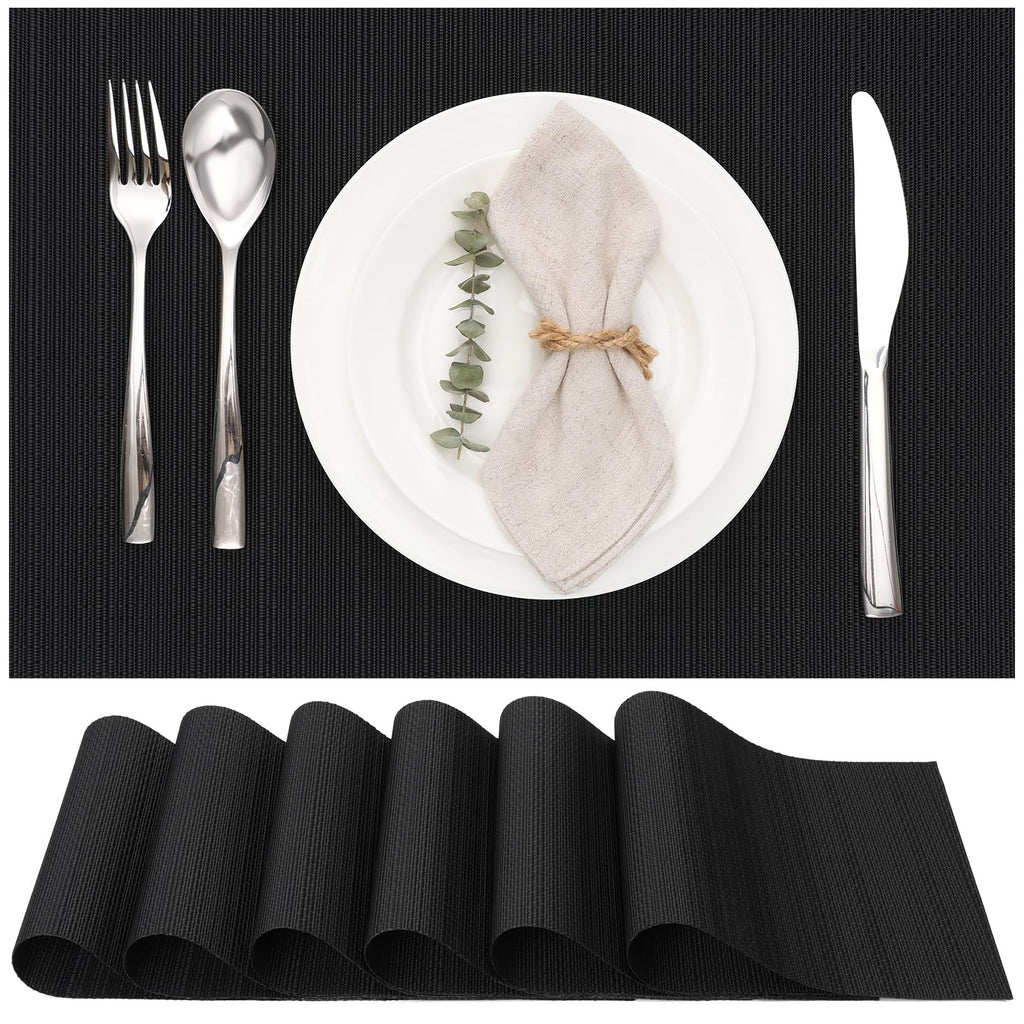 Myir JUN Orange Placemats Set of 8 for Dining Table Thanksgiving Placemats