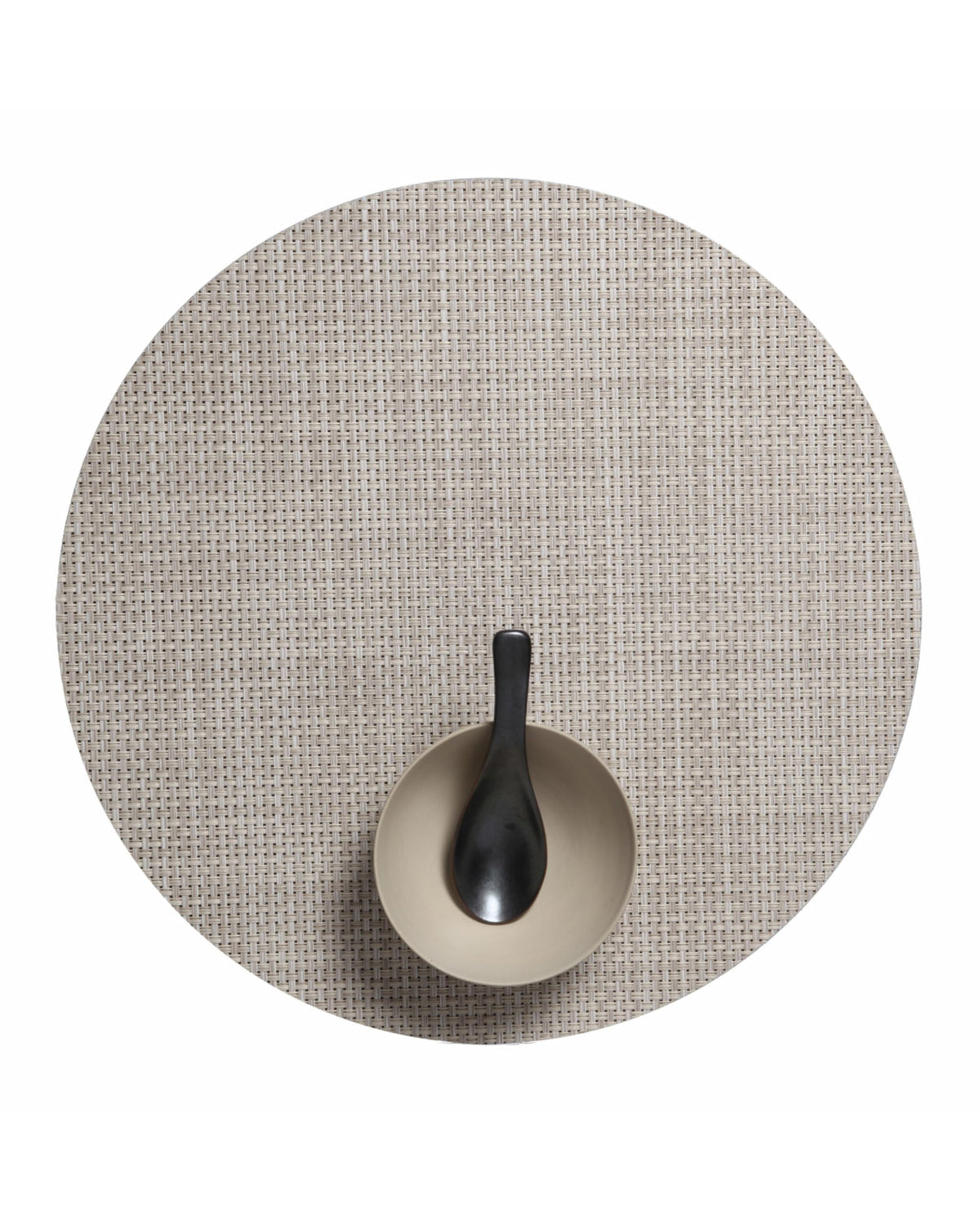 Chilewich Basketweave Placemats, Woven Round Placemats Set of 4