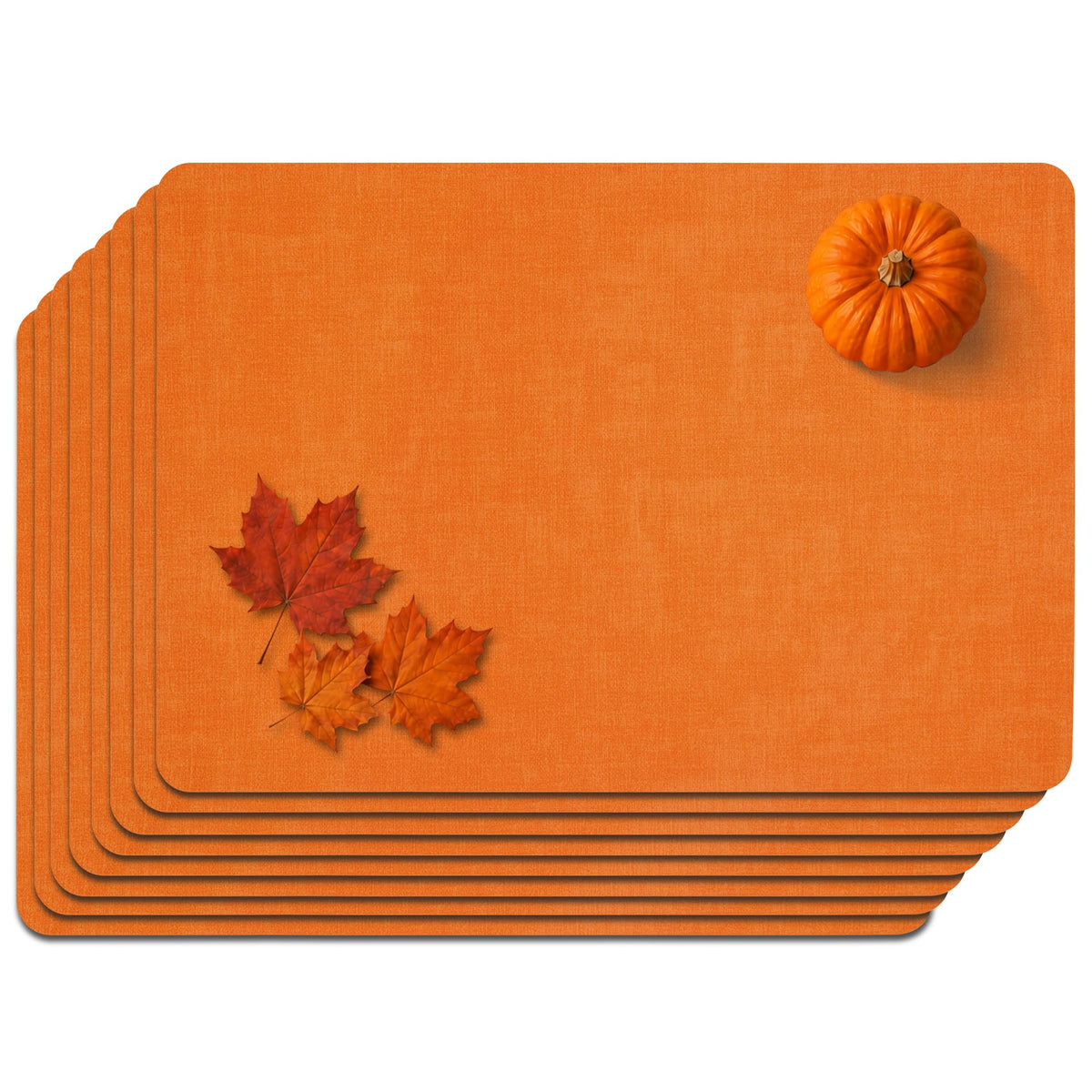 Maxpearl Faux Leather Placemats Set of 6, Easy to Clean, Beige