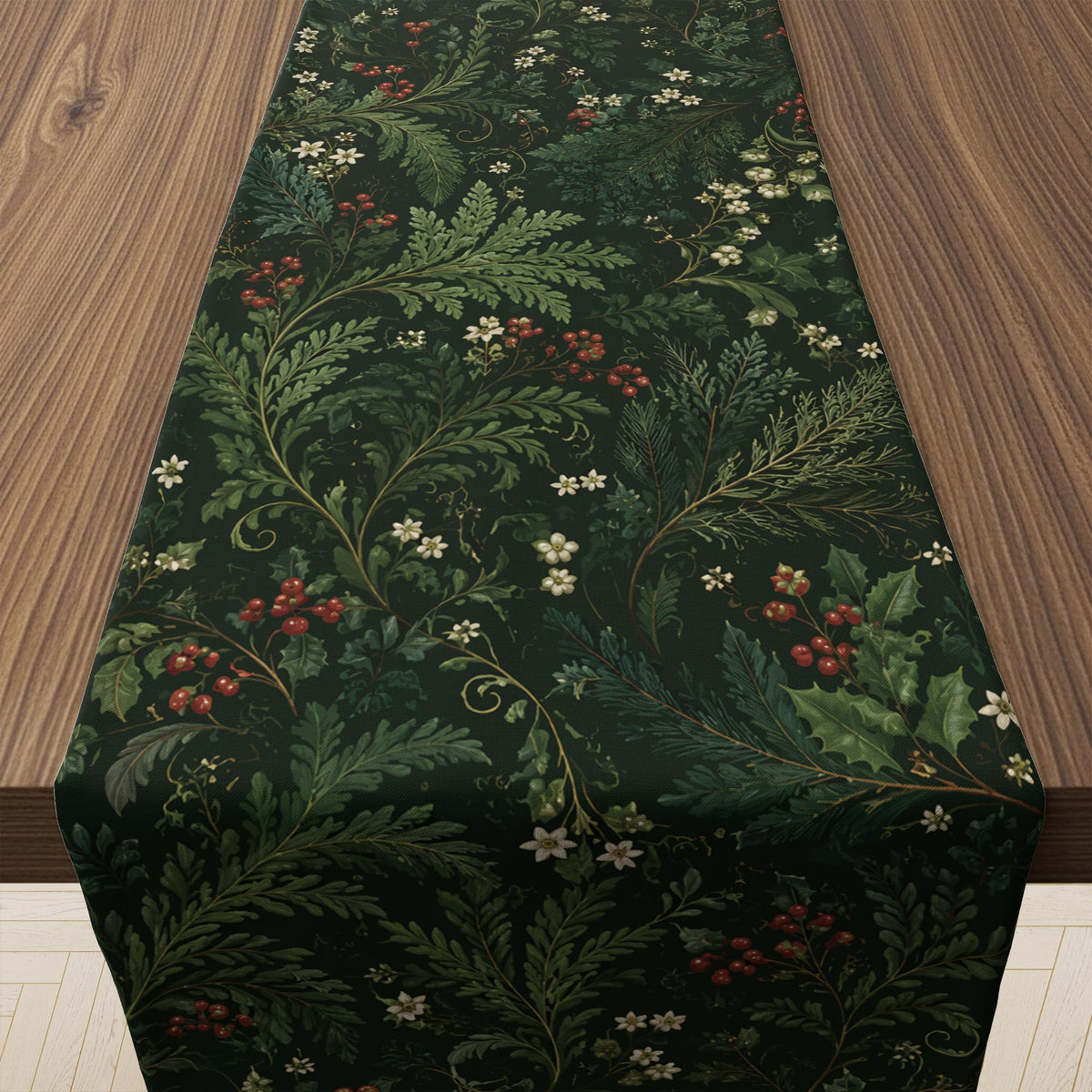 Thanksgiving Table Decor - Vintage Autumn Pumpkin Floral Table Runner